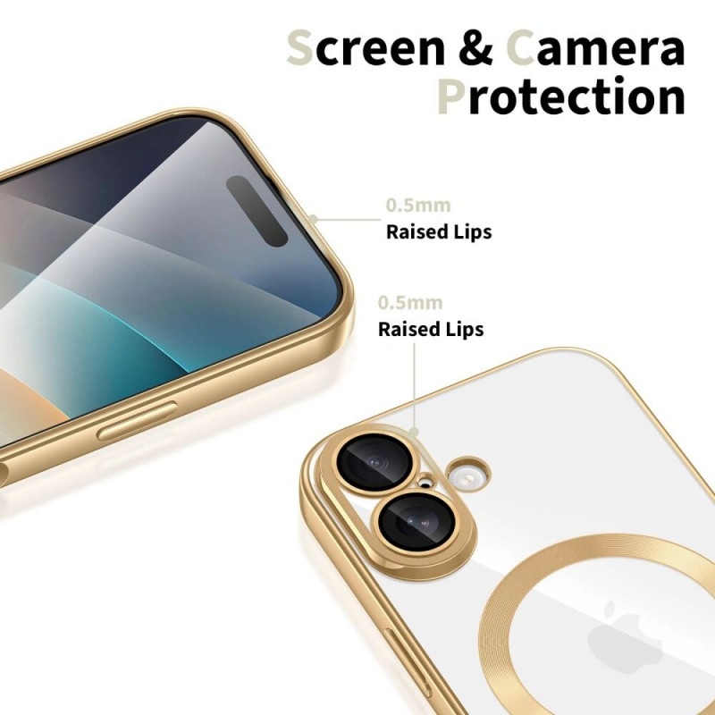 Capa MagFlex MagSafe Tech-Protect para Apple iPhone 17, dourado brilhante