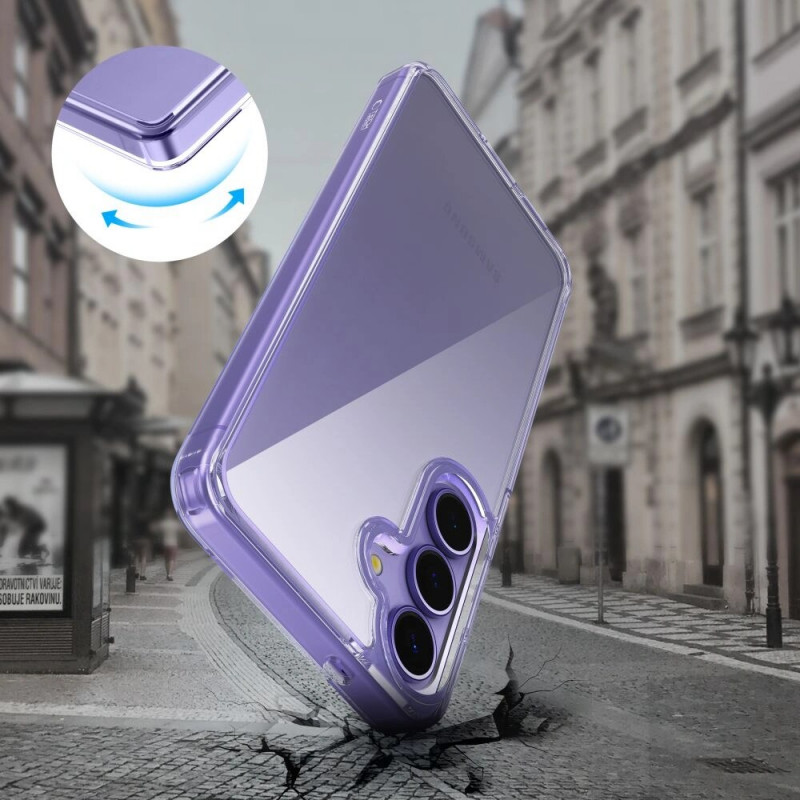 Capa Tech-Protect Flexair Hybrid para Samsung Galaxy S25, transparente