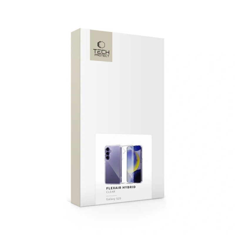 Capa Tech-Protect Flexair Hybrid para Samsung Galaxy S25, transparente