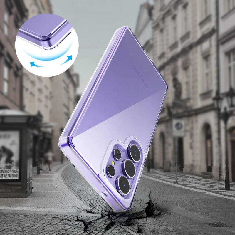 Capa Tech-Protect Flexair Hybrid para Samsung Galaxy S25 Ultra, transparente