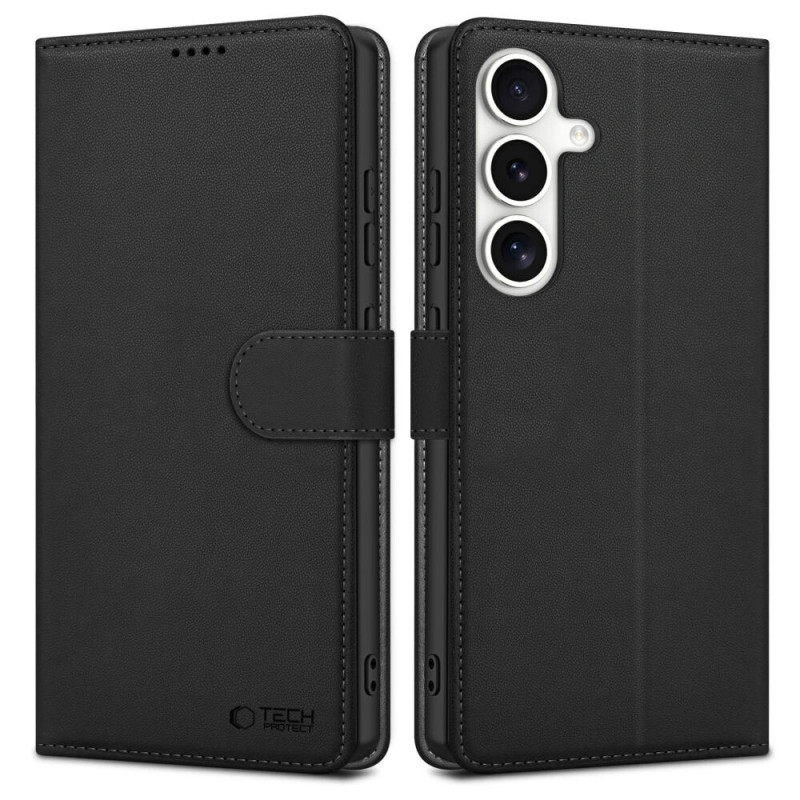 Capa carteira Tech-Protect para Samsung Galaxy S25, preta