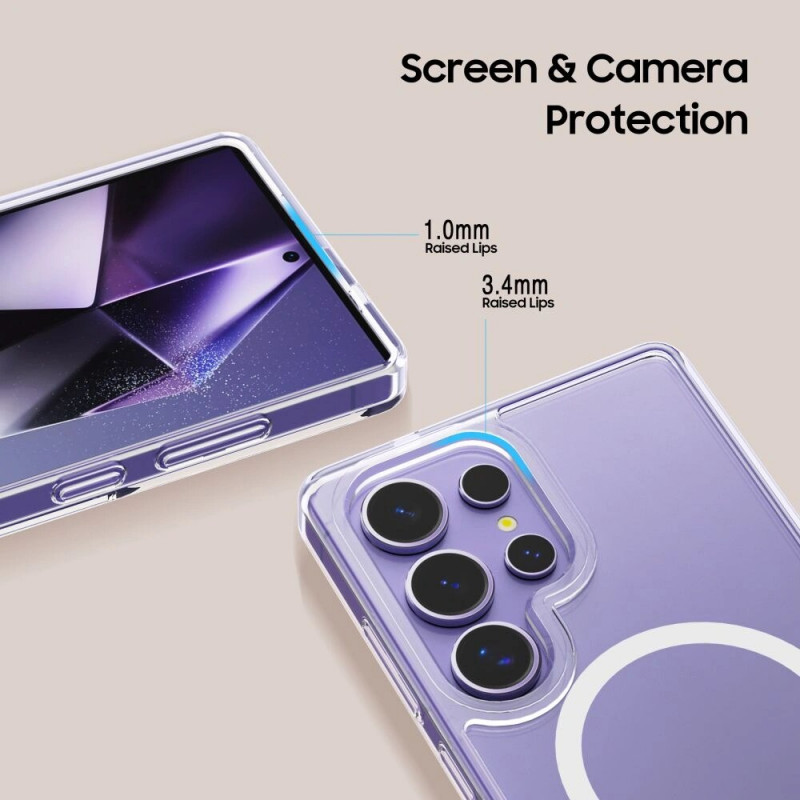 Capa Tech-Protect Flexair Hybrid MagSafe para Samsung Galaxy S25 Ultra, transparente