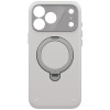 Capa UNIQ Elix para Apple iPhone 18 Pro Max / 17 Pro Max, suporte rotativo 360, cinza-claro