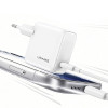 Carregador de parede USAMS CC339 T76 45W GaN USB-C com cabo SJ711 USB-C para USB-C (1 m), branco