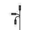 Cabo de impressora Ugreen US241 USB-C 2.0 para USB-B, 1 m, preto