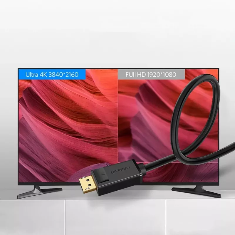 iLike Cabo Ugreen DP102 (10212) DisplayPort 1.2 para DisplayPort 1.2, 4K, 3 m, preto