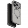 Capa UNIQ Elix para Apple iPhone 18 Pro / 17 Pro, suporte rotativo 360, cinza-claro