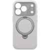 Capa UNIQ Elix para Apple iPhone 18 Pro / 17 Pro, suporte rotativo 360, cinza-claro