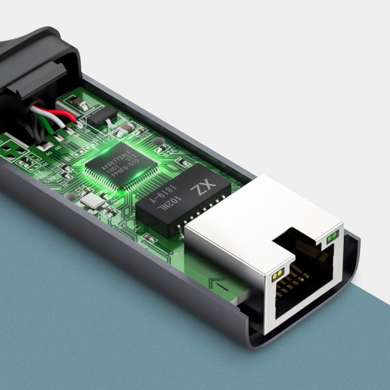 Adaptador de rede Ugreen CM199 USB-C para RJ45 Gigabit Ethernet, 1000 Mbps, cinzento
