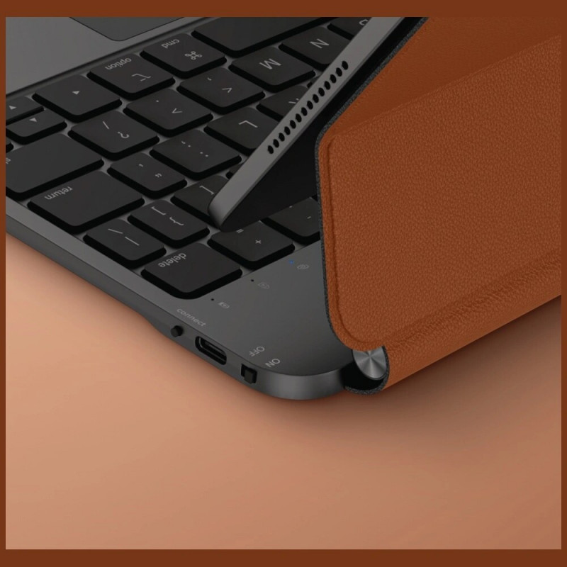 Capa inteligente magnética UNIQ Venno Pro com teclado para Apple iPad Air 11 2024/2025, iPad Air 10.9 2022/2020, iPad Pro 11 2022/2021, caramelo