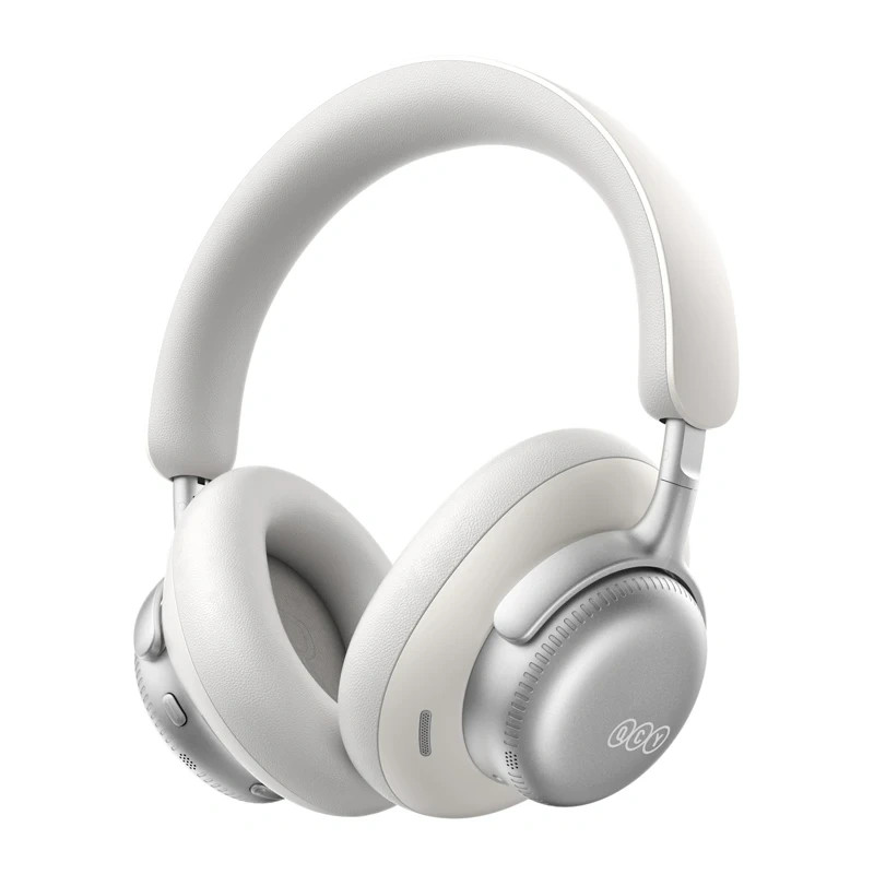 Auscultadores sem fios over-ear QCY H6 Ultra, ANC adaptativo, Bluetooth 6.0, branco
