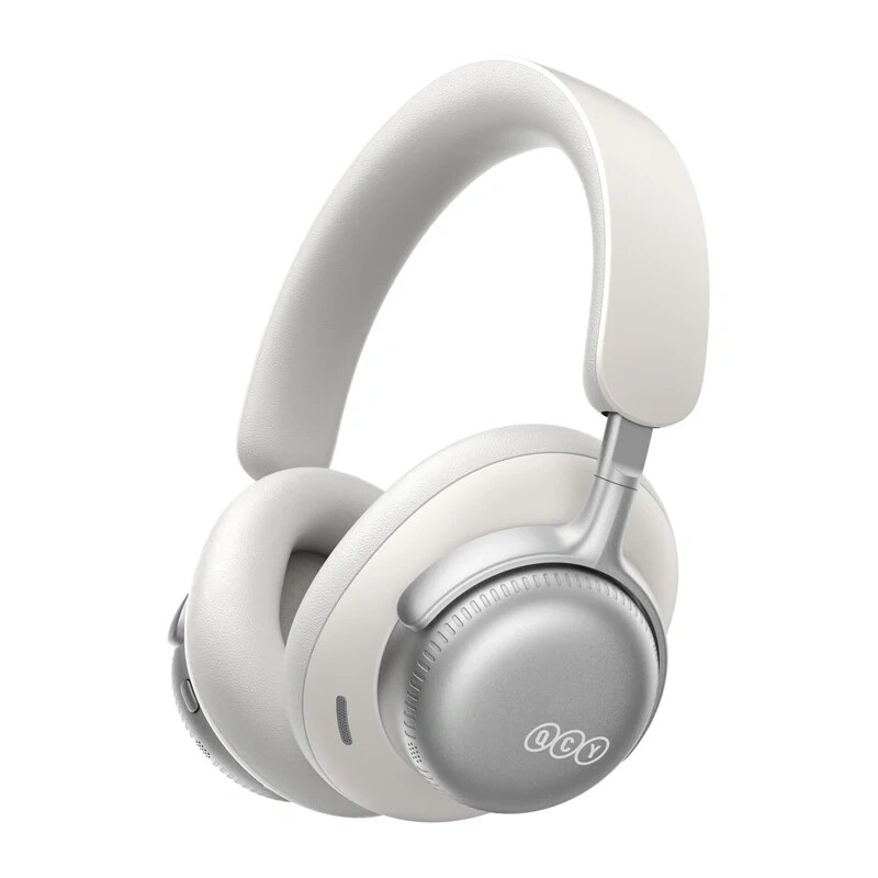Auscultadores sem fios over-ear QCY H6 Ultra, ANC adaptativo, Bluetooth 6.0, branco