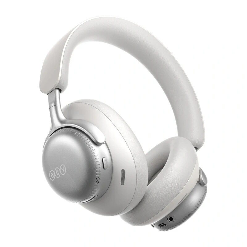 Auscultadores sem fios over-ear QCY H6 Ultra, ANC adaptativo, Bluetooth 6.0, branco