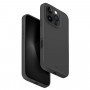 Capa UNIQ Lino Hue para Apple iPhone 16 Pro, carregamento Magclick, cinzento carvão