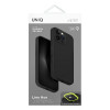 Capa UNIQ Lino Hue para Apple iPhone 16 Pro, carregamento Magclick, cinzento carvão