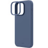 Capa UNIQ Lino Hue para Apple iPhone 15 Pro Max, MagClick Charging, azul-marinho