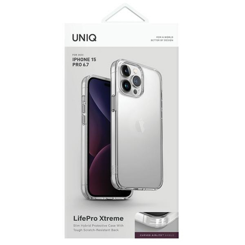 Capa UNIQ LifePro Xtreme para Apple iPhone 15 Pro Max, cristalina, transparente