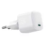 Joyroom TCG08 (JR-TCG08) carregador de viagem GaN, USB-C, 20W, PD 3.0, QC 3.0, branco