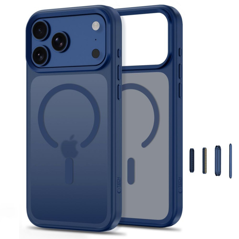 Capa Tech-Protect Magmat MagSafe CC para Apple iPhone 17 Pro Max / 18 Pro Max, Matte Deep Blue