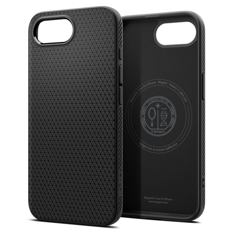 Capa Spigen Liquid Air Mag MagSafe para Apple iPhone 17e / 16e, preto mate