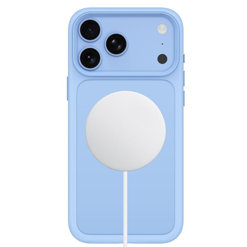 Capa Tech-Protect Magmat MagSafe CC para Apple iPhone 17 Pro Max / 18 Pro Max, azul-claro mate