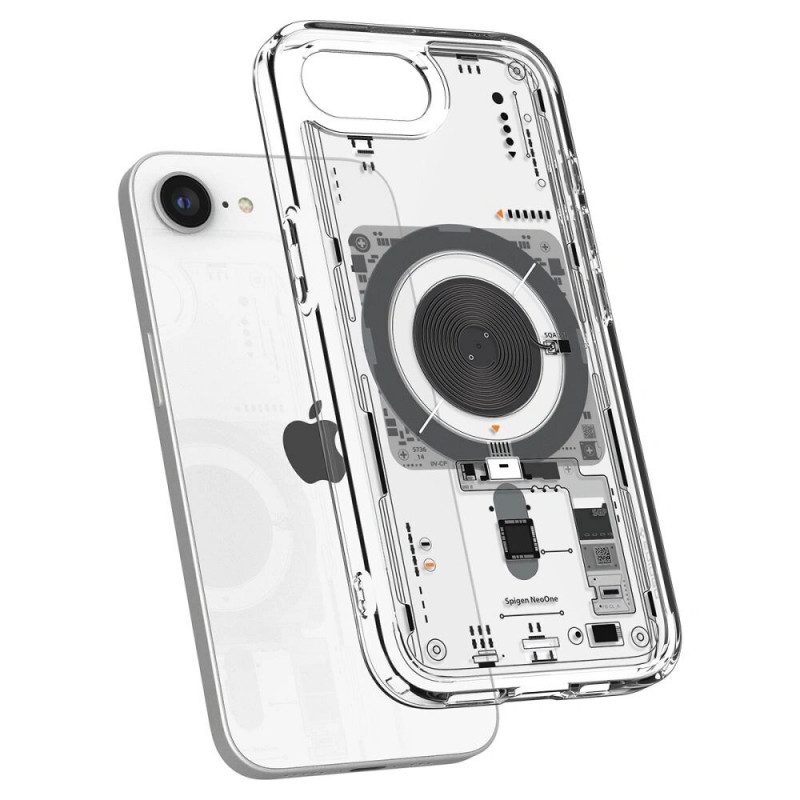 Capa Spigen Ultra Hybrid Mag MagSafe para Apple iPhone 17e / 16e, Neo One, Transparente