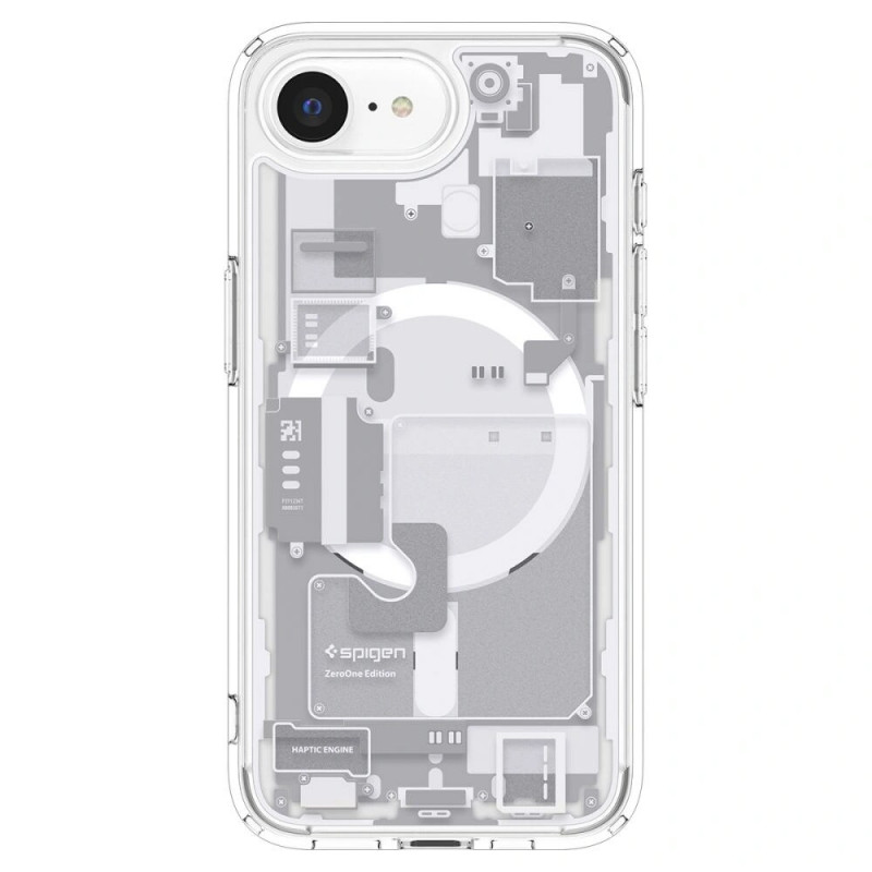 Capa Spigen Ultra Hybrid Mag MagSafe para Apple iPhone 17e / 16e, Zero One, branca