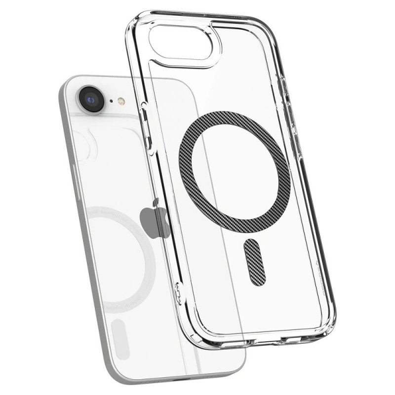 Capa Spigen Ultra Hybrid Mag MagSafe para Apple iPhone 17e / 16e, fibra de carbono