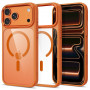 Capa Magmat MagSafe CC Tech-Protect para Apple iPhone 17 Pro Max / 18 Pro Max, laranja cósmica / transparente