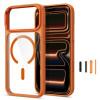 Capa Magmat MagSafe CC Tech-Protect para Apple iPhone 17 Pro Max / 18 Pro Max, laranja cósmica / transparente