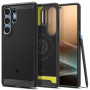 Capa Spigen Rugged Armor Mag MagSafe para Samsung Galaxy S25 Ultra, preto mate