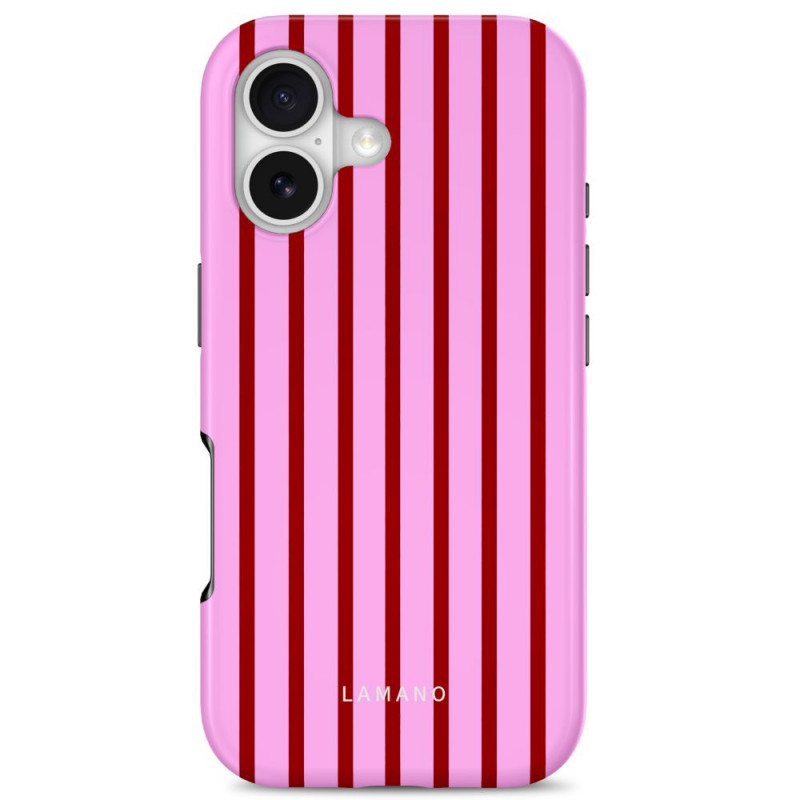 Capa Tech-Protect Lamano MagSafe para Apple iPhone 17, Candy Crush, vermelha e rosa