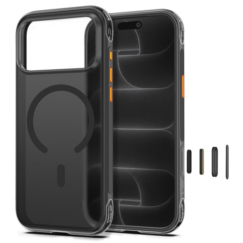 Capa Tech-Protect MagAir MagSafe CC para Apple iPhone 17 Pro Max / 18 Pro Max, preto mate