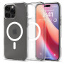 Capa Ultra Hybrid Mag MagSafe Spigen para Apple iPhone 16 Pro, transparente frost