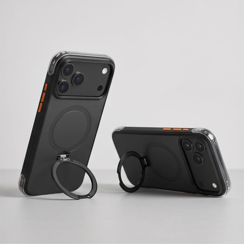 Capa Tech-Protect MagAir Stand MagSafe CC para Apple iPhone 17 Pro / 18 Pro, preto mate