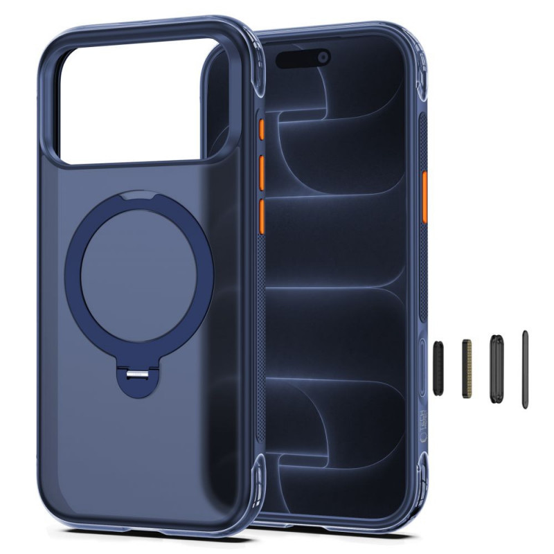 Capa MagAir Stand MagSafe CC Tech-Protect para Apple iPhone 17 Pro Max / 18 Pro Max, Matte Deep Blue