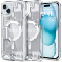 Capa Spigen Ultra Hybrid Mag com MagSafe para Apple iPhone 15 Plus / 14 Plus, Zero One, branca