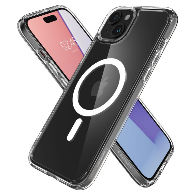 Capa Spigen Ultra Hybrid Mag com MagSafe para Apple iPhone 15, branca