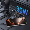 Tech-Protect CC03 Carregador de automóvel de 2 portas USB-A / USB-C, PD 30W / QC 3.0, preto