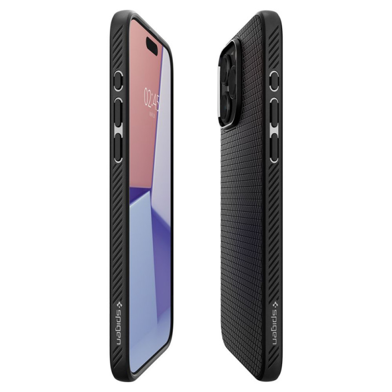 Capa Spigen Liquid Air para Apple iPhone 15 Pro, preto mate