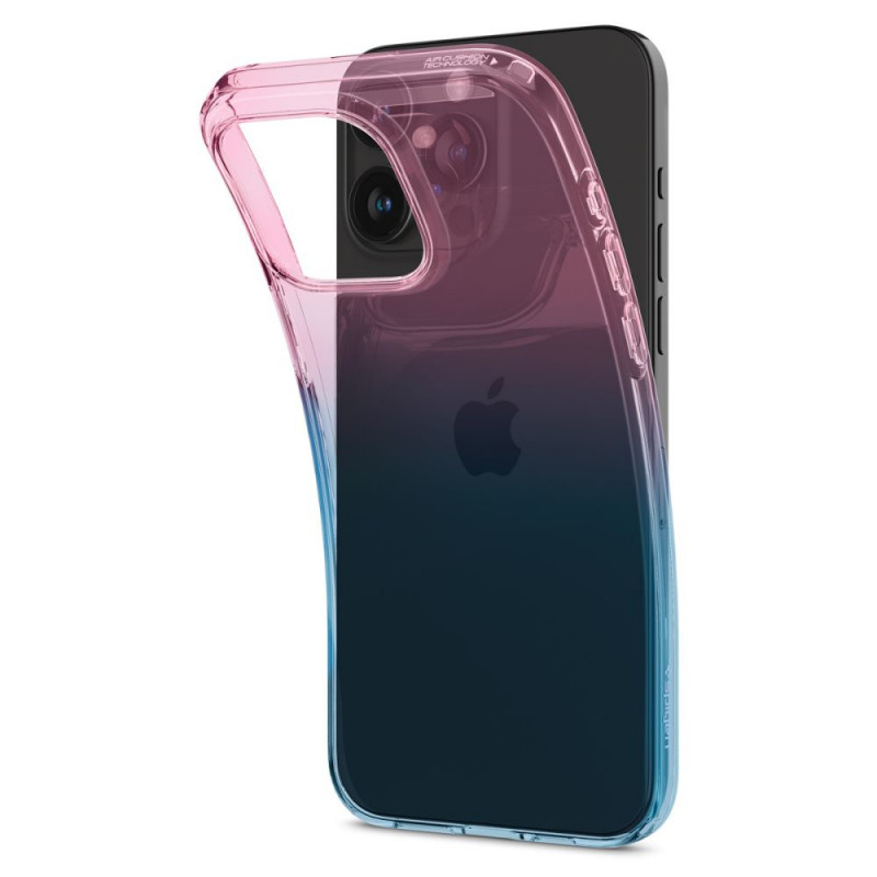 Capa Liquid Crystal Spigen para Apple iPhone 15 Pro, rosa degradê
