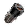 Tech-Protect CC03 Carregador de automóvel de 2 portas USB-A / USB-C, PD 75W, preto
