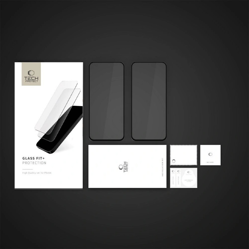 Tech-Protect Glass Fit+ Vidro Temperado para Motorola Moto G15 / G15 Power / G05 / E15, Preto (2 un.)