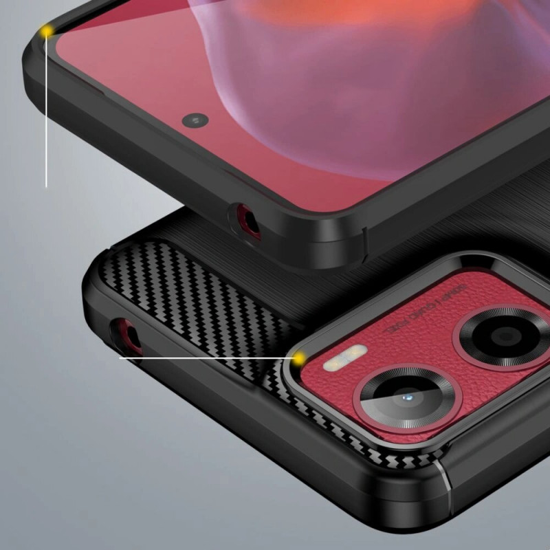 Capa Tech-Protect TPUCarbon para Motorola Moto G05 / E15, preta