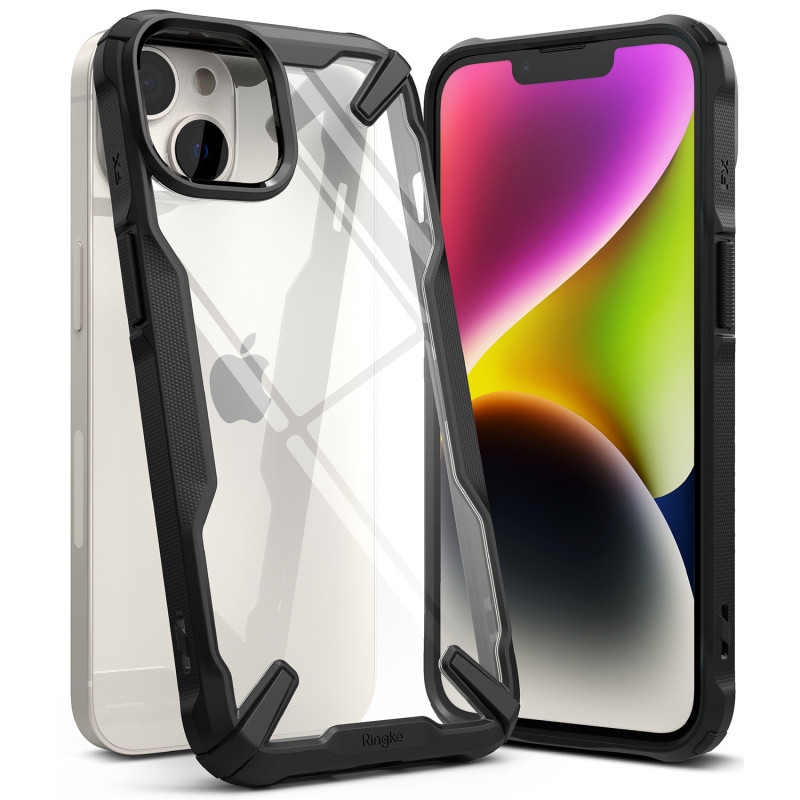 Capa Ringke Fusion-X Design para Apple iPhone 14 Plus / 15 Plus, preto