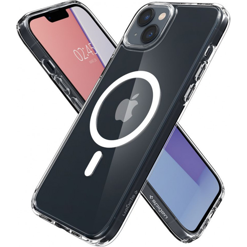 Capa MagSafe Spigen Ultra Hybrid Mag (ACS05048) para Apple iPhone 14, branca