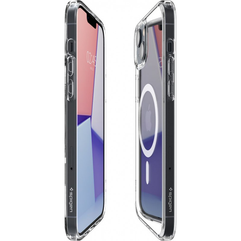 Capa MagSafe Spigen Ultra Hybrid Mag (ACS05048) para Apple iPhone 14, branca