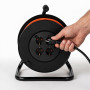 Extensão com tambor Extralink Powerlink, 30 m, 4 tomadas, com terra