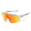 Óculos de ciclismo polarizados para crianças Rockbros com proteção UV, cinzento