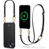 Capa MagSafe com alça Spigen Cyrill Classic Charm Mag (ACS04948) para Apple iPhone 14 Plus / 15 Plus, preta